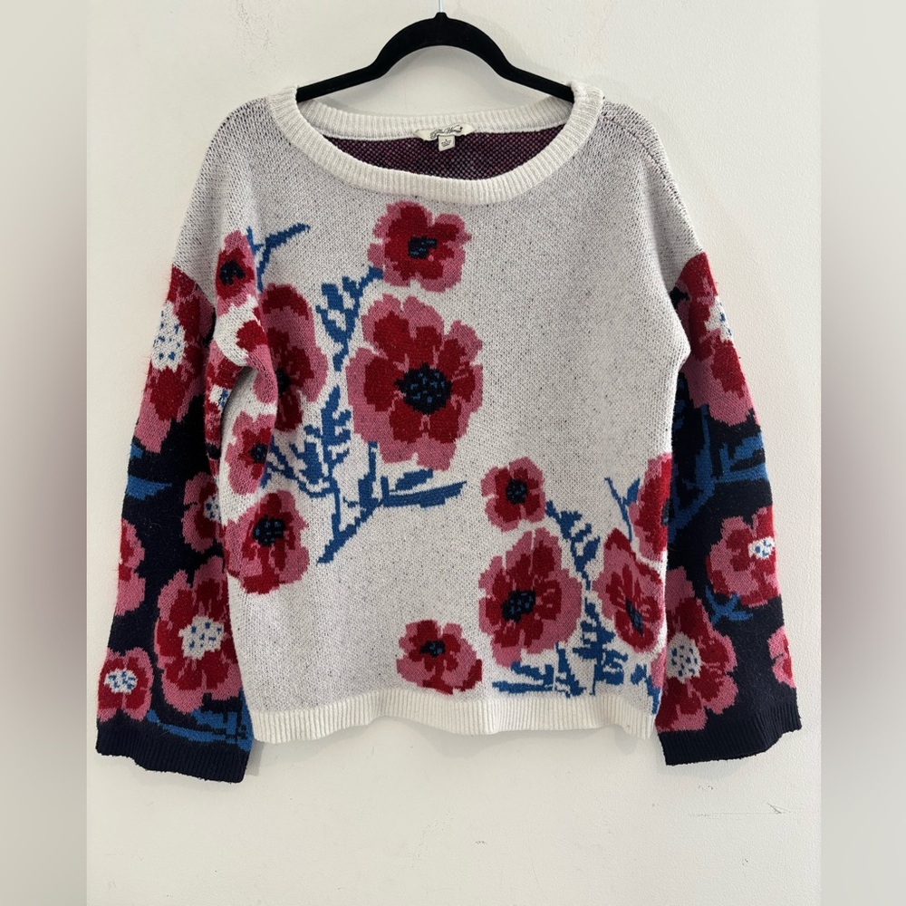 The Pioneer Woman Women Large 12-14 Long Sleeve Garden Floral Pullover Sweater